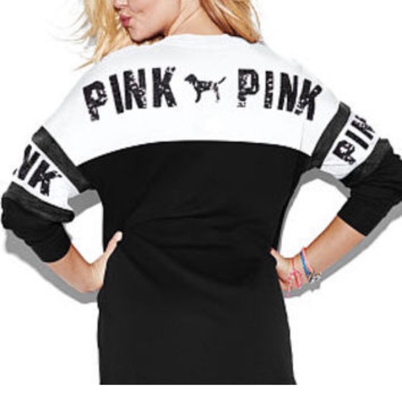 VS PINK Sequin Varsity Crew - Picture 2 of 7